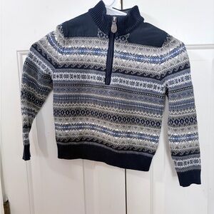 Vineyard Vines Navy and Gray Patterned Sweater